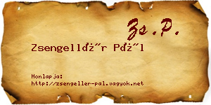 Zsengellér Pál névjegykártya