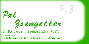 pal zsengeller business card